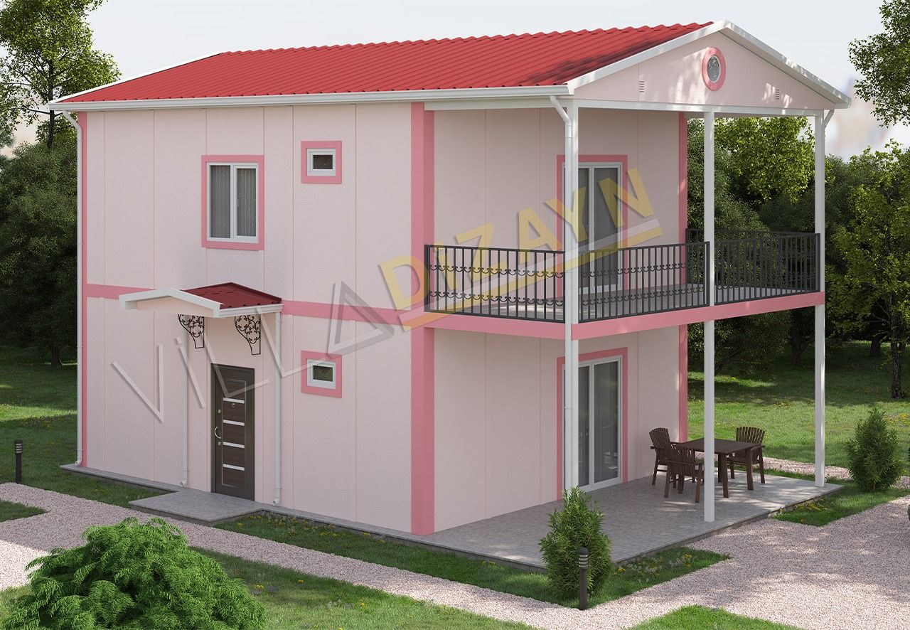 VDC131-2-R1 2+1 dubleks prefabrik ev 131 m² - Görsel 1