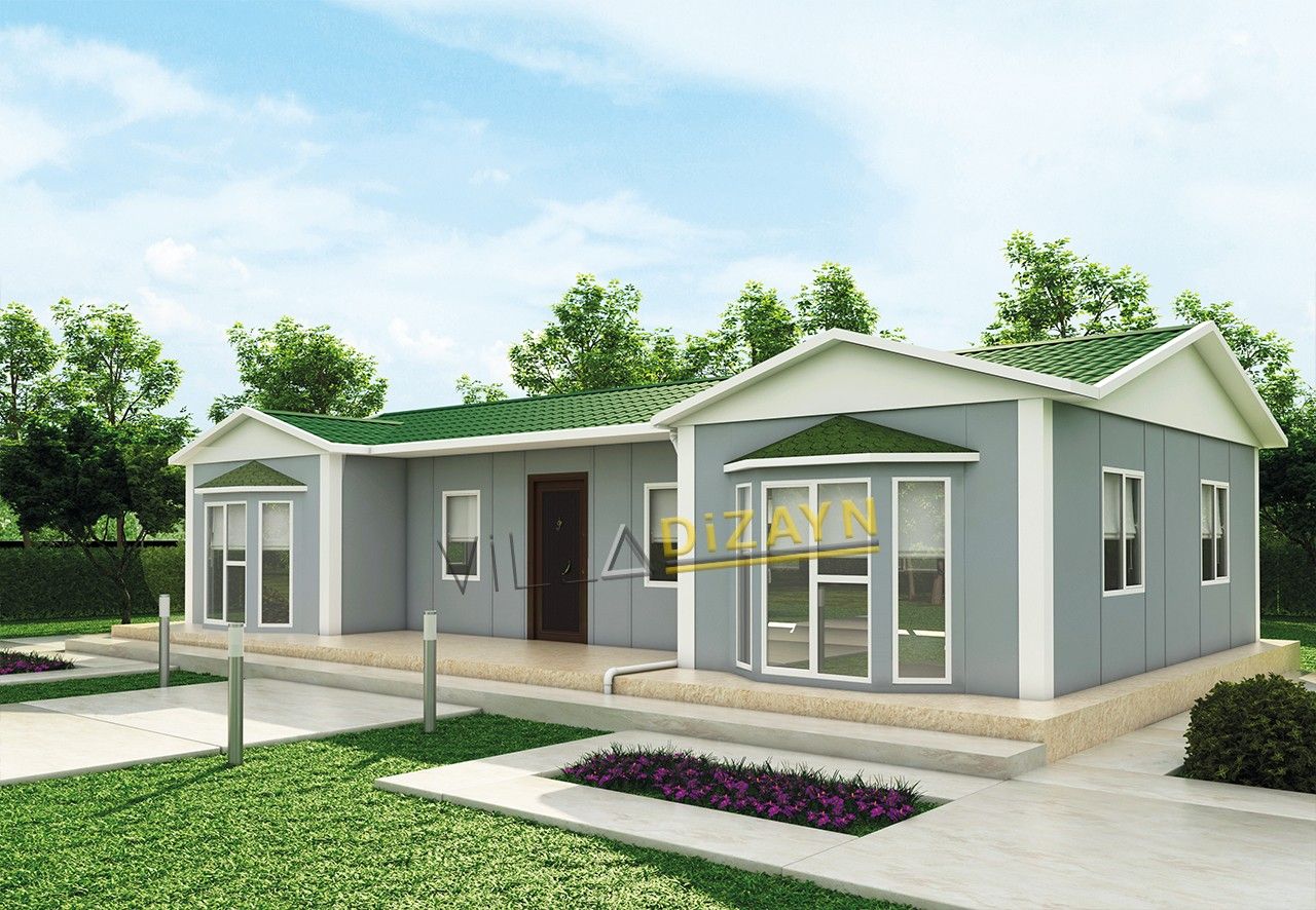 VDE-T106-R1 3+1 ucuz prefabrik ev 106 m² - Görsel 1