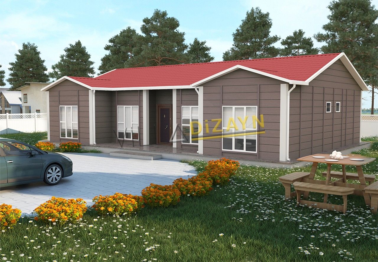 VDT129-R1 4+1 prefabrik ev 129 m² - Görsel 1