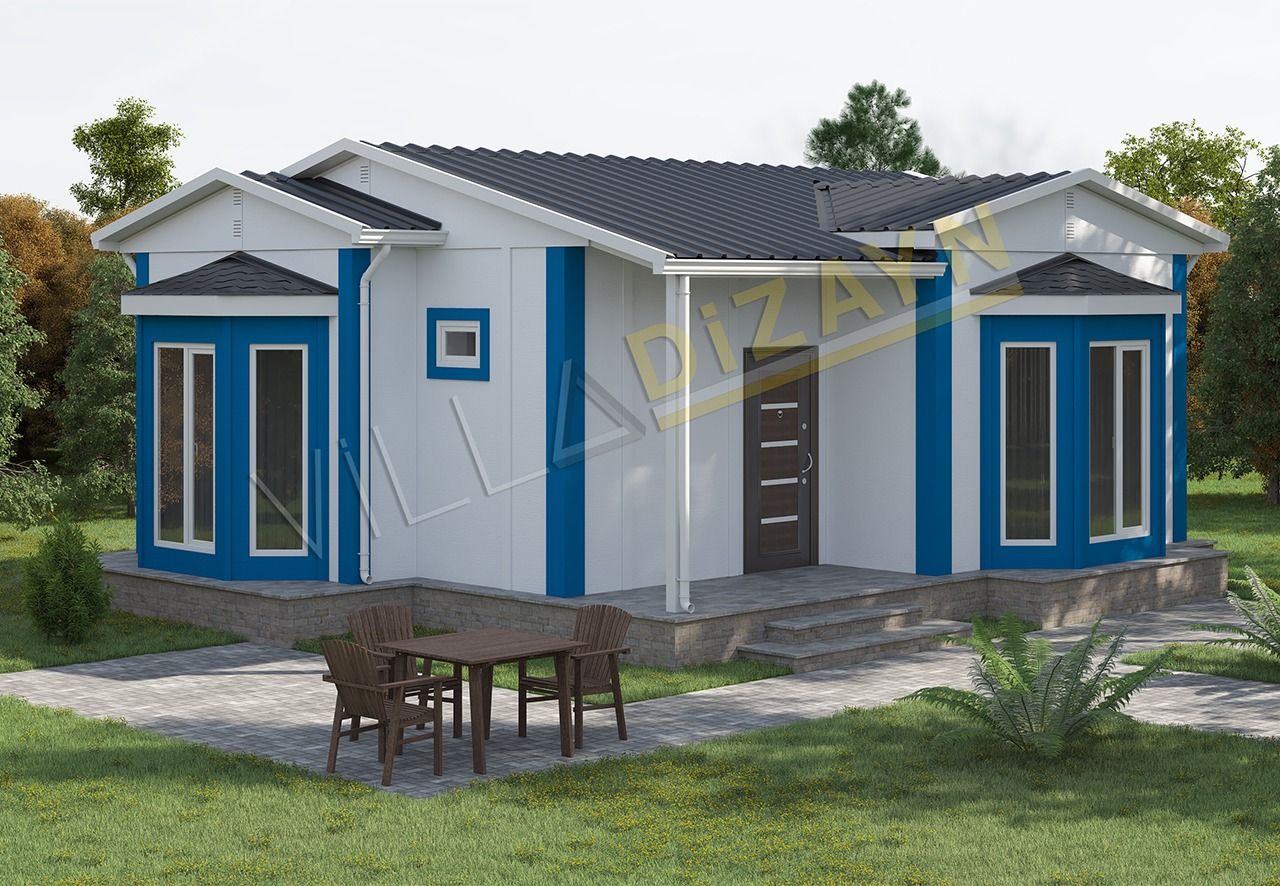 VDT50-R1 1+1 prefabrik ev 50 m² - Görsel 1